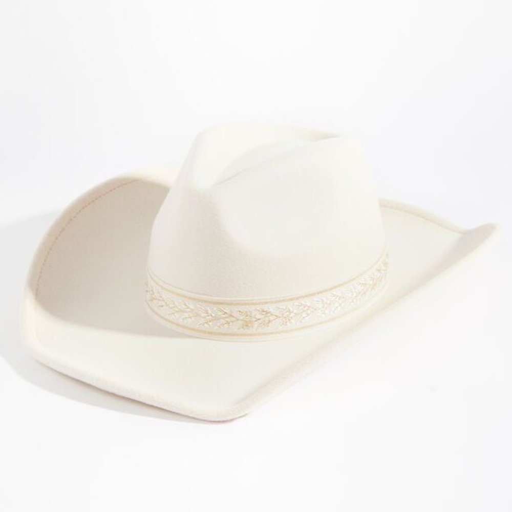 NWT Altar’d State Judie Hat Bone Cream Off-White Cowboy Hat One Size